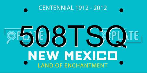 508TSQ New Mexico License Plate