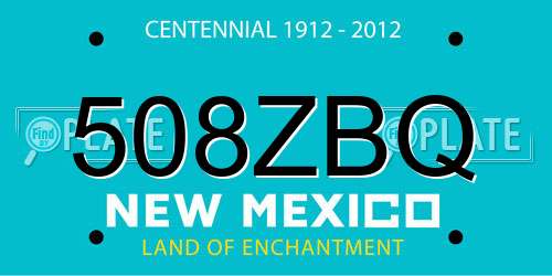 508ZBQ New Mexico License Plate