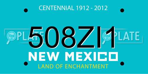 508ZI1 New Mexico License Plate