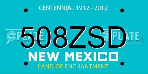 508ZSD New Mexico License Plate