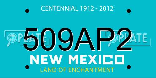 509AP2 New Mexico License Plate