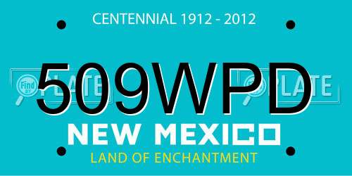 509WPD New Mexico License Plate