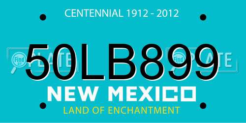 50LB899 New Mexico License Plate