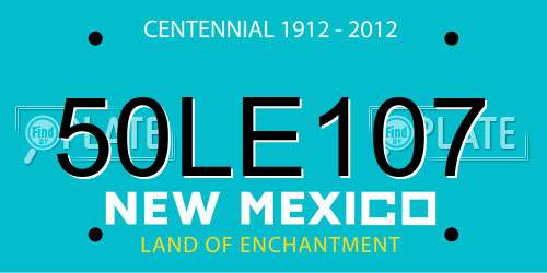 50LE107 New Mexico License Plate