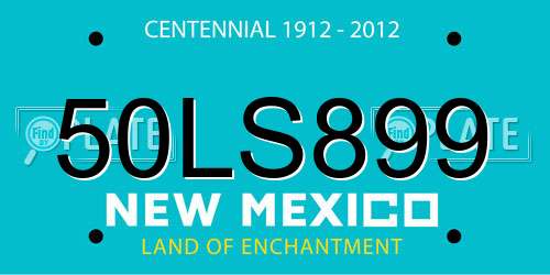 50LS899 New Mexico License Plate