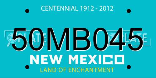 50MB045 New Mexico License Plate