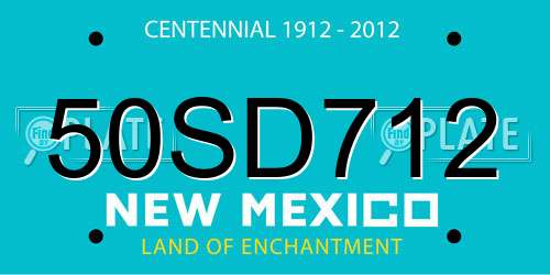 50SD712 New Mexico License Plate