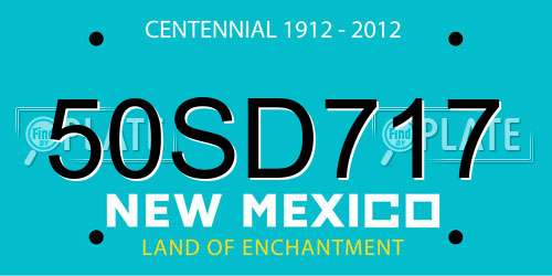 50SD717 New Mexico License Plate