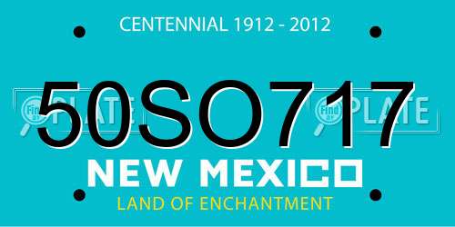 50SO717 New Mexico License Plate