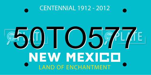 50TO577 New Mexico License Plate