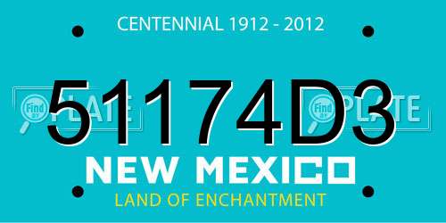 51174D3 New Mexico License Plate