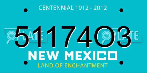 51174O3 New Mexico License Plate