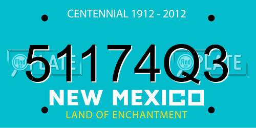 51174Q3 New Mexico License Plate
