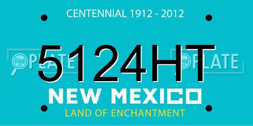 5124HT New Mexico License Plate