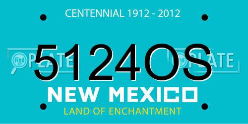 5124OS New Mexico License Plate