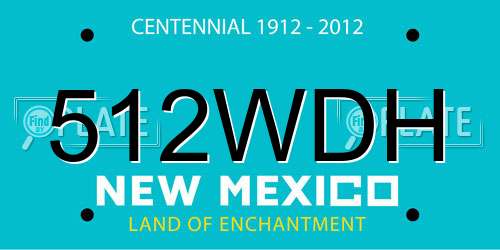 512WDH New Mexico License Plate