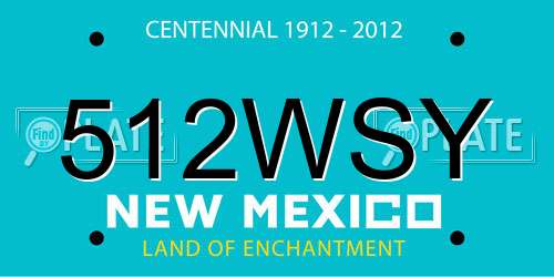 512WSY New Mexico License Plate