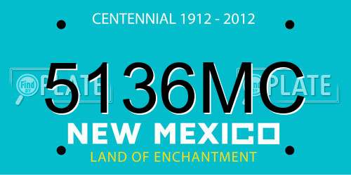 5136MC New Mexico License Plate