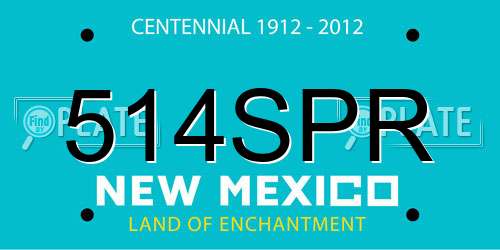514SPR New Mexico License Plate