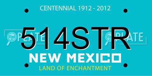 514STR New Mexico License Plate