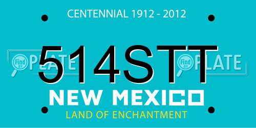 514STT New Mexico License Plate