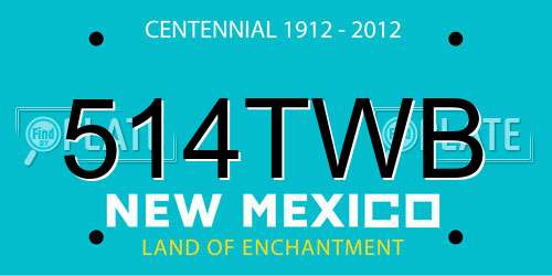 514TWB New Mexico License Plate