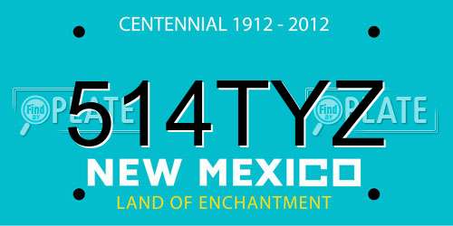 514TYZ New Mexico License Plate