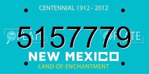 5157779 New Mexico License Plate