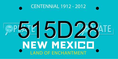 515D28 New Mexico License Plate