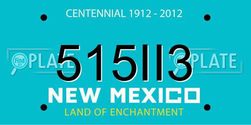 515II3 New Mexico License Plate