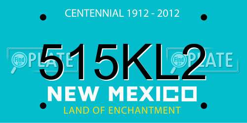 515KL2 New Mexico License Plate