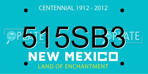 515SB3 New Mexico License Plate