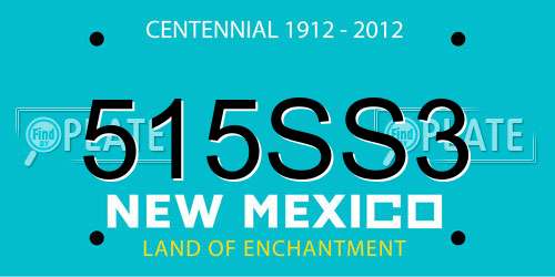 515SS3 New Mexico License Plate