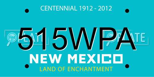 515WPA New Mexico License Plate