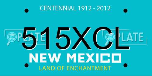 515XCL New Mexico License Plate