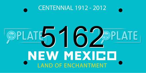 5162 New Mexico License Plate