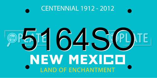 5164SO New Mexico License Plate
