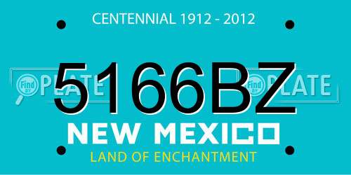 5166BZ New Mexico License Plate