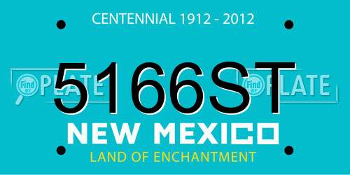 5166ST New Mexico License Plate