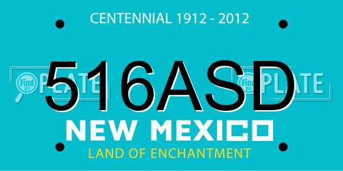 516ASD New Mexico License Plate