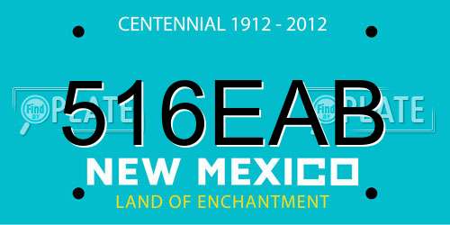 516EAB New Mexico License Plate
