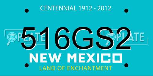 516GS2 New Mexico License Plate