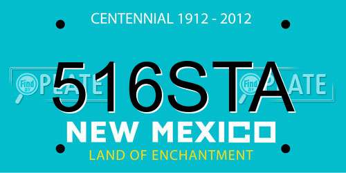 516STA New Mexico License Plate