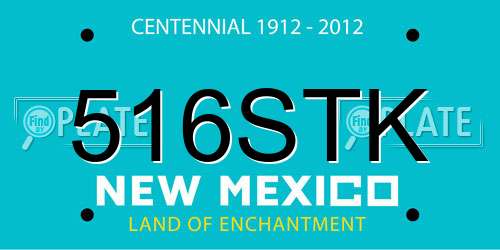 516STK New Mexico License Plate