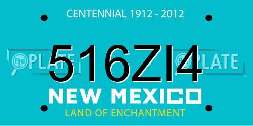 516ZI4 New Mexico License Plate