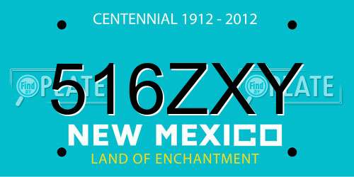 516ZXY New Mexico License Plate