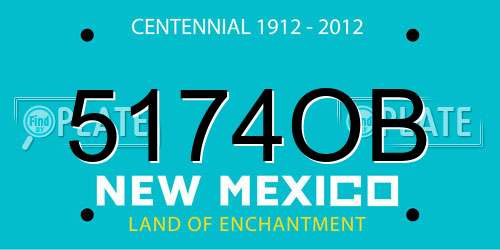 5174OB New Mexico License Plate