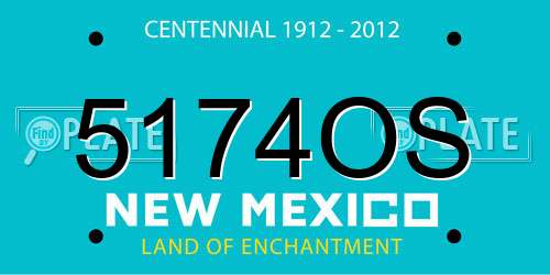 5174OS New Mexico License Plate