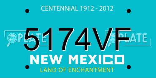 5174VF New Mexico License Plate