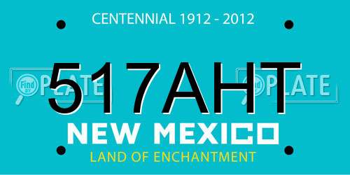 517AHT New Mexico License Plate
